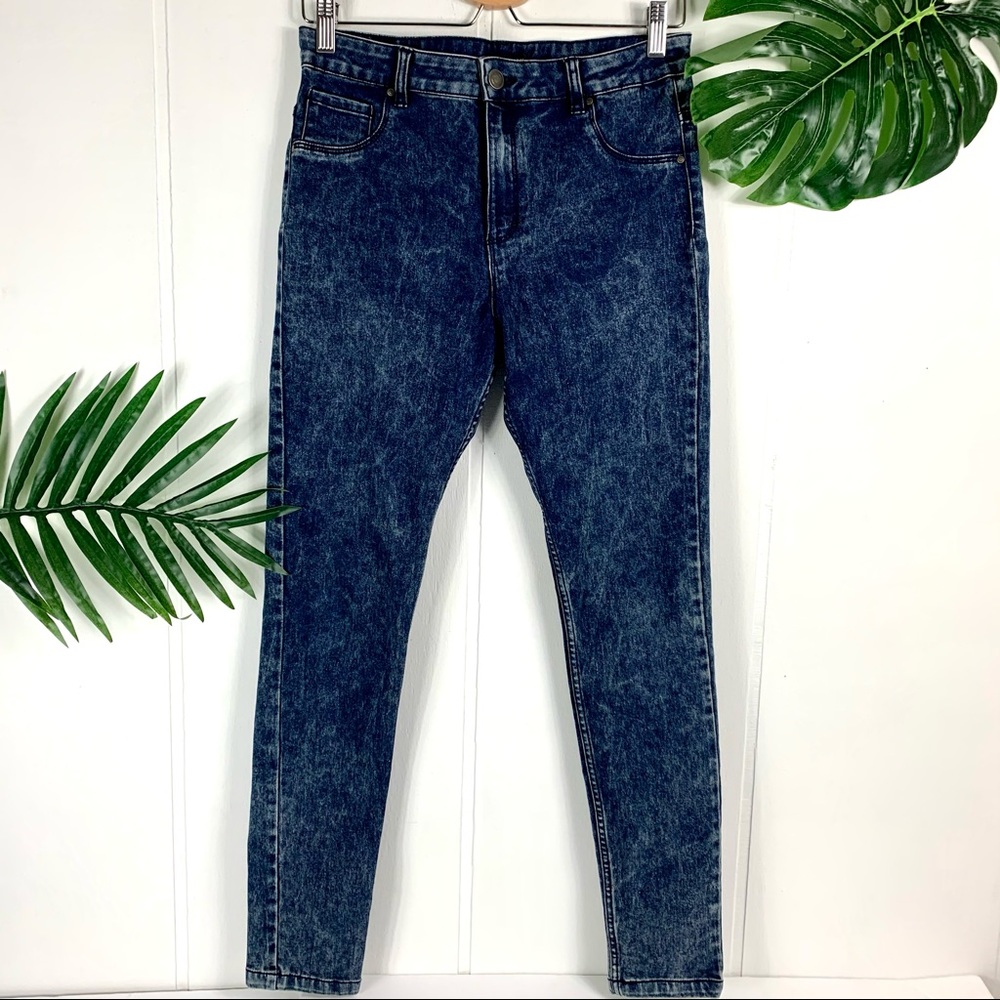Forever 21 Dark Acid Washed Skinny Jeans Size 28